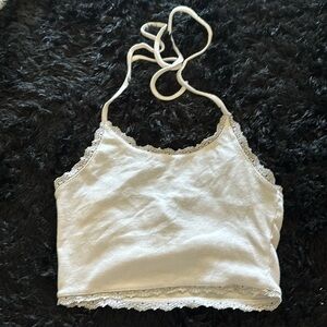 White Halter Top